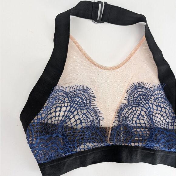 For Love And Lemons Black and Blue Lace Bandeau - Picture 1 of 6